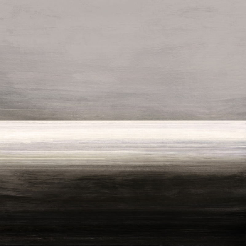 LIGHT ON THE HORIZON 6 SEPIA NEUTRO QUADRADO - ABSTRATO MINIMALISTA PAISAGEM PINTURA