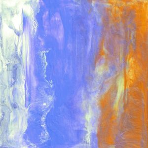 ENDLESS 5 QUADRADO ROXO LARANJA - OCEANO ONDAS MARE COLORIDO PINTURA