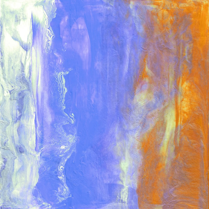 ENDLESS 5 QUADRADO ROXO LARANJA - OCEANO ONDAS MARE COLORIDO PINTURA
