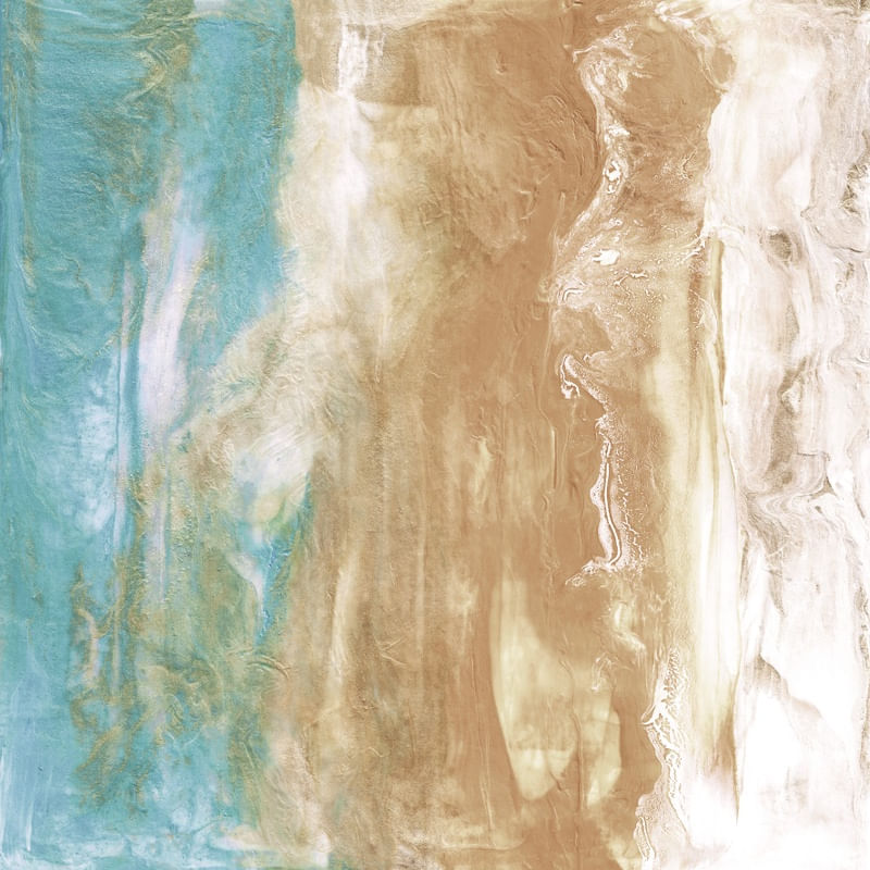 ENDLESS 7 QUADRADO BEGE AZUL BRANCO - OCEANO ONDAS MARE NEUTRO PINTURA