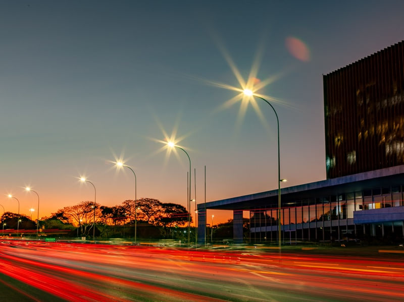 PALÁCIO DO BURITI NO PÔR DO SOL