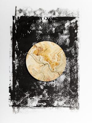 ARTE EXPRECIONISTA E COLAGEM - PINCELADA ABSTRATA - 46A