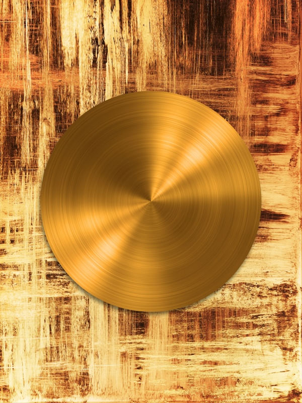 TRIO DE QUADROS DECORATIVOS COM DETALHES DOURADOS - ABSTRATO GEOMÉTRICO GOLD - 17C