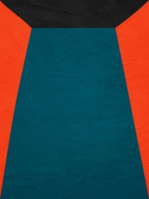 ARTE CONTEMPORÃNEA COLORIDA LARANJA VERDE - ABSTRATO GEOMETRICO - 509D