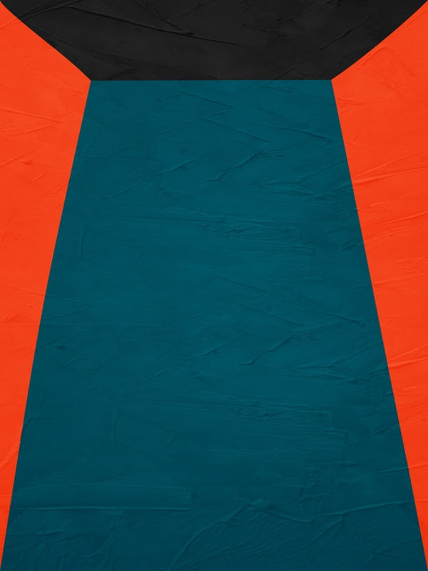 ARTE CONTEMPORÃNEA COLORIDA LARANJA VERDE - ABSTRATO GEOMETRICO - 509D