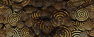 ARTE COLORIDA COM DETALHE DOURADO - ABSTRATO GEOMÉTRICO GOLD - 22B1