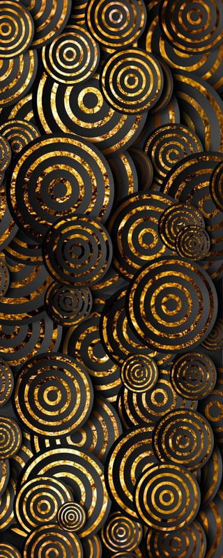 ARTE COLORIDA COM DETALHE DOURADO - ABSTRATO GEOMÉTRICO GOLD - 22B2