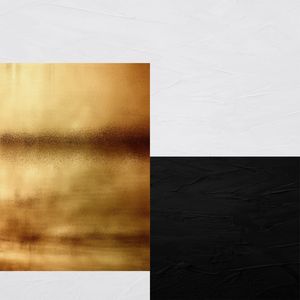 ARTE COLORIDA COM DETALHE DOURADO - ABSTRATO GEOMÉTRICO GOLD - 21C - Q