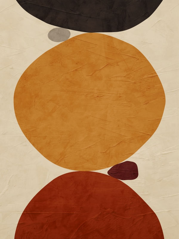 ARTE CONTEMPORÂNEA COLORIDA AMARELO VERMELHO - ABSTRATO ORGÂNICO - 229A