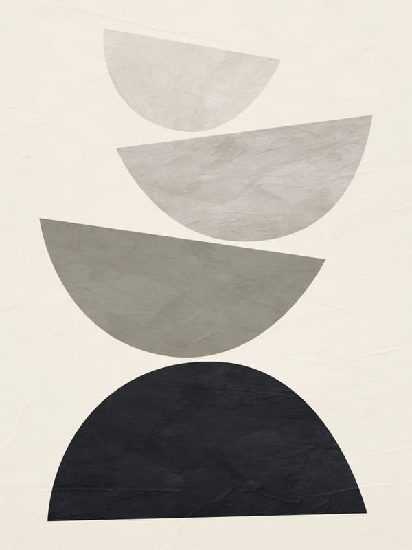 ARTE CONTEMPORANEA COLORIDA BEGE PRETO - ABSTRATO ORGÂNICO - 68A