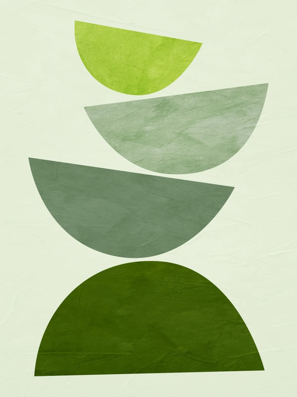 ARTE CONTEMPORÂNEA COLORIDA VERDE - ABSTRATO ORGÂNICO - 68A3