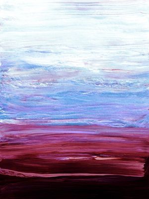 VIBRANT TIDE 6 PERVINCA AZUL CRIMSON BRANCO - COLORIDO OCEANO MARE ONDAS PINTURA