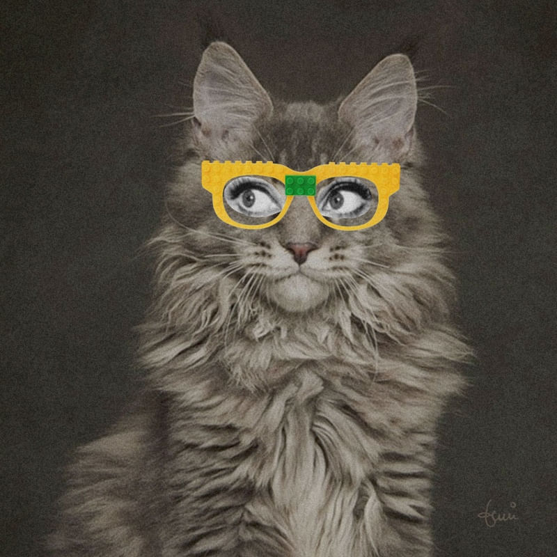 CAT WEARING GLASSES 03
