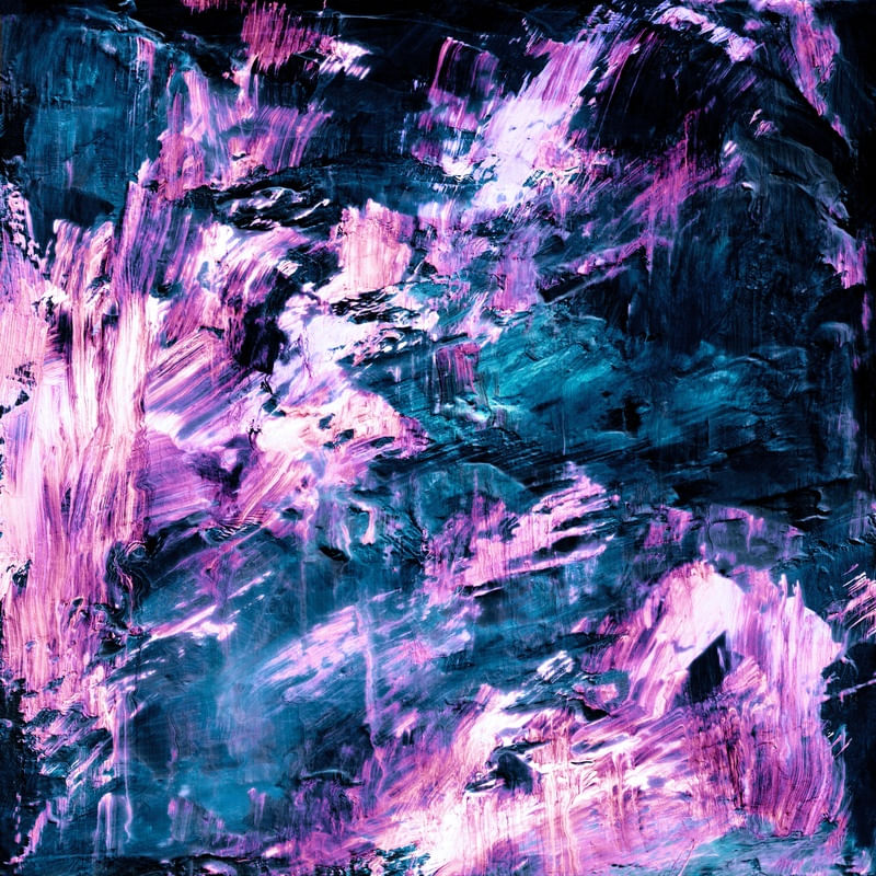 JUNGLE NIGHTS 3 QUADRADO - ATMOSFERICO SELVA ABSTRATO COLORIDO PINTURA
