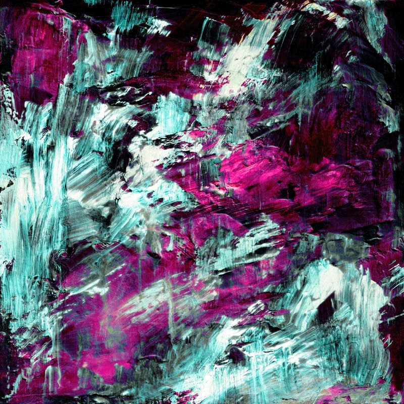 JUNGLE NIGHTS 8 QUADRADO - ATMOSFERICO SELVA ABSTRATO COLORIDO PINTURA