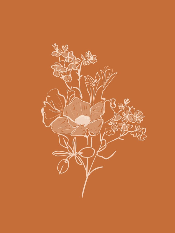 FLOWER LINE ART