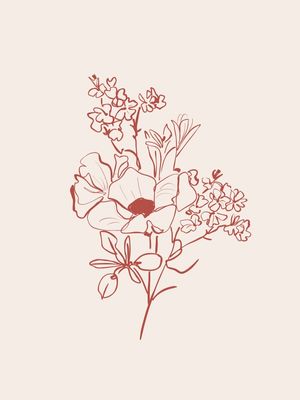 FLOWER LINE ART 3