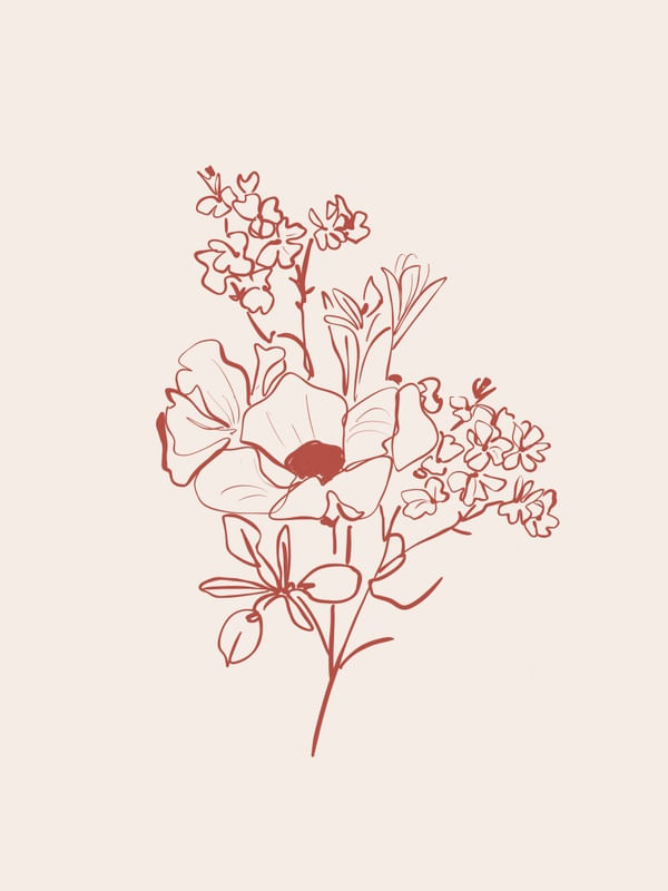 FLOWER LINE ART 3