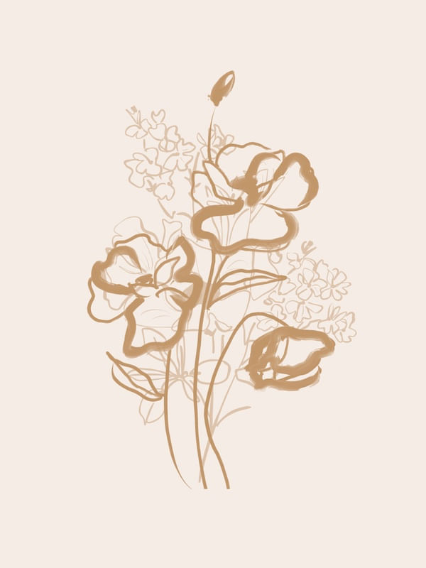 FLOWER LINE ART 7