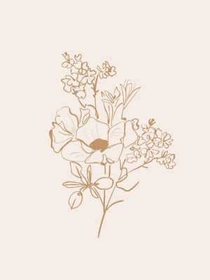 FLOWER LINE ART 9