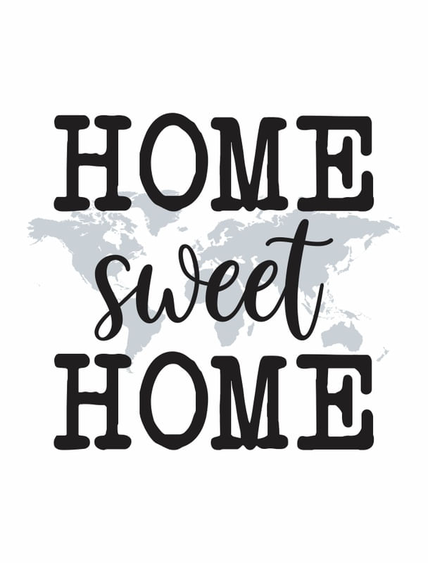 HOME SWEET HOME CINZA