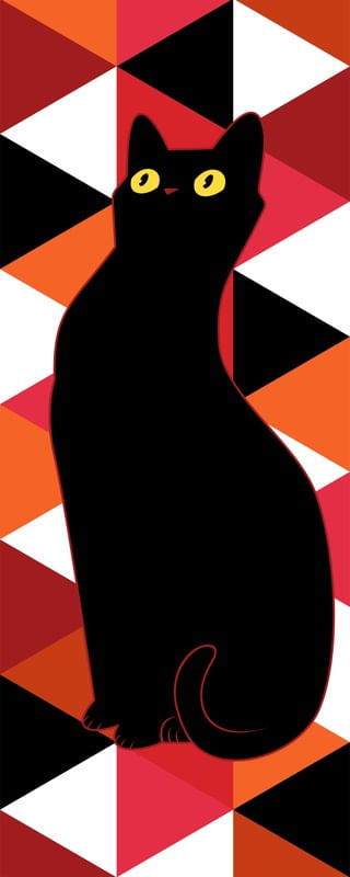 GATO PRETO MINIMALISTA