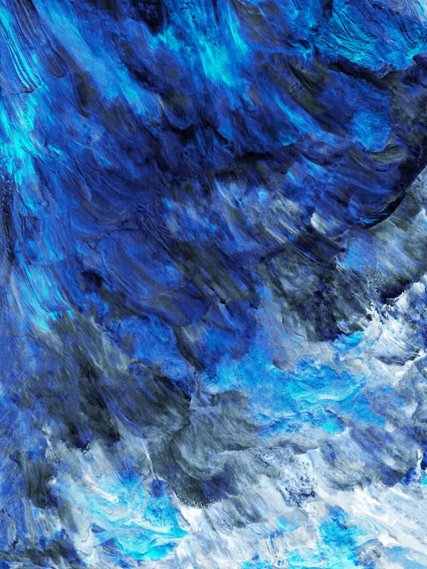 DARK TIDE 1 - INDIGO AZUL COBALT OCEANO ONDAS MARE ABSTRATO PINTURA