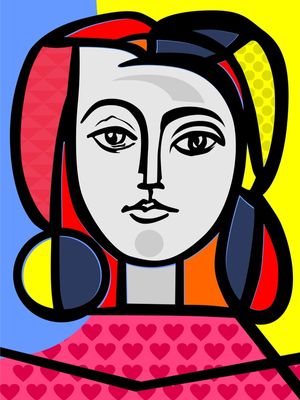 A MENINA DAS CORES CUBISTAS