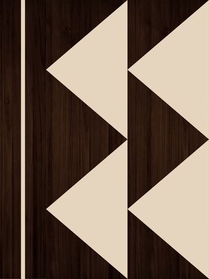 ARTE COLORIDA COM DETALHES EM MADEIRA MARROM BEGE - ABSTRATO GEOMETRICO WOOD - 20A