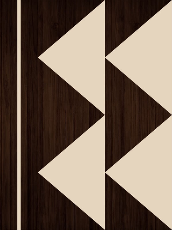 ARTE COLORIDA COM DETALHES EM MADEIRA MARROM BEGE - ABSTRATO GEOMETRICO WOOD - 20A