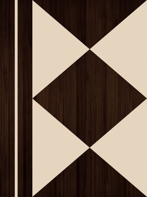 ARTE COLORIDA COM DETALHES EM MADEIRA MARROM BEGE - ABSTRATO GEOMETRICO WOOD - 20B