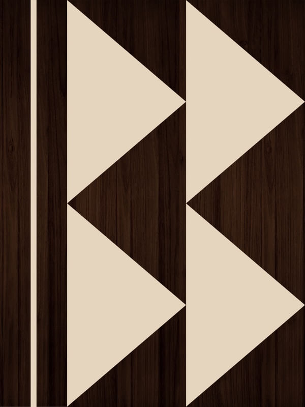 ARTE COLORIDA COM DETALHES EM MADEIRA MARROM BEGE - ABSTRATO GEOMETRICO WOOD - 20D