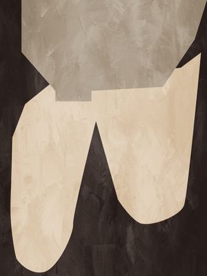 ARTE COLORIDA MARROM BEGE - ABSTRATO ORGÂNICO - 301A5