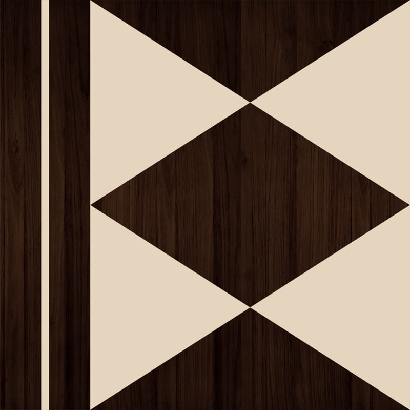 ARTE COLORIDA COM DETALHE EM MADEIRA MARROM - ABSTRATO GEOMETRICO WOOD - 20B - Q