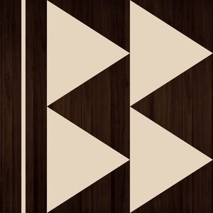 ARTE COLORIDA COM DETALHE EM MADEIRA MARROM - ABSTRATO GEOMETRICO WOOD - 20D - Q
