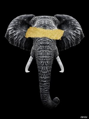ELEPHANT GOLD TAG