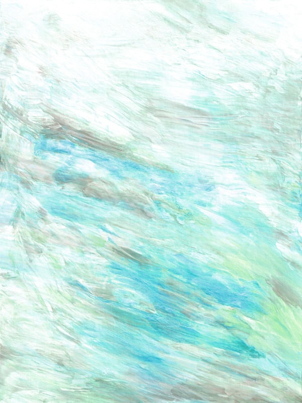 FOND MEMORIES 3 AGUA TURQUESA VERDE BRANCO - PASTEL ABSTRATO ORGANICO ELEGANTE PINTURA