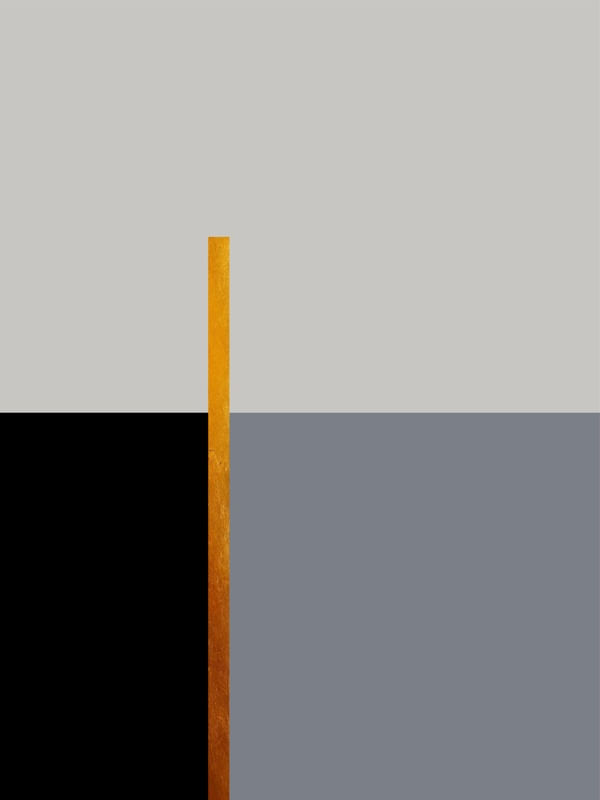 ARTE CONTEMPORANEA PRETO DOURADO - ABSTRATO GEOMÉTRICO GOLD - 19A