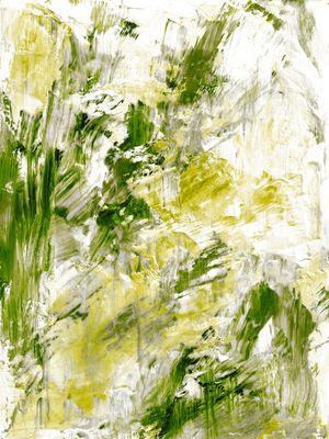 FLY FREE 4 LIMAO VERDE AMARELO BRANCO - ABSTRATO ORGANICO TEXTURIZADO PINTURA