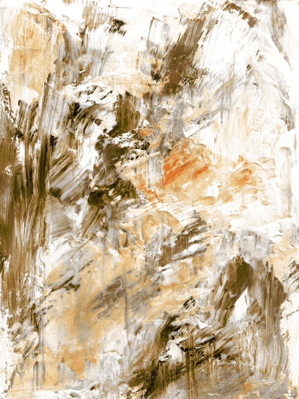 FLY FREE 5 SEPIA MARROM LARANJA BRANCO - ABSTRATO ORGANICO TEXTURIZADO PINTURA