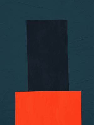 ARTE COLORIDA VERDE LARANJA - ABSTRATO ORGÂNICO - 247A1
