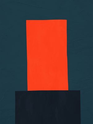 ARTE COLORIDA VERDE LARANJA - ABSTRATO ORGÂNICO - 247A2