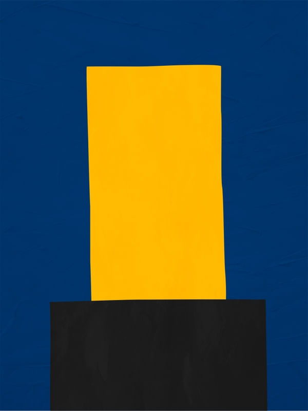 ARTE COLORIDA AZUL AMARELO - ABSTRATO ORGÂNICO - 247C2