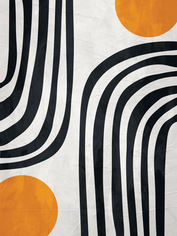 ARTE COLORIDA PRETO AMARELO BEGE - ABSTRATO ORGÂNICO - 248A