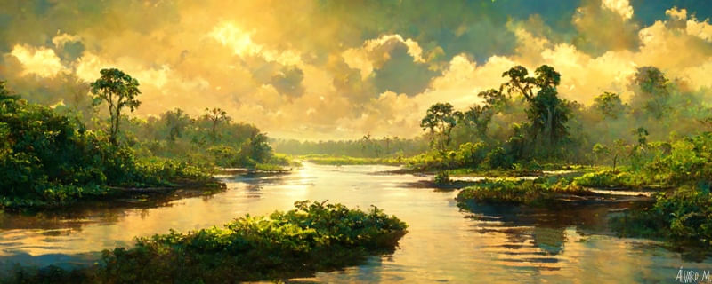 FIM DO DIA NA AMAZÔNIA