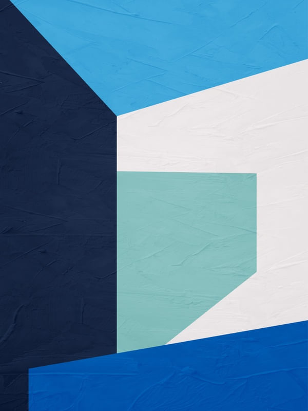 ARTE CONTEMPORANEA COLORIDA AZUL VERDE BRANCO - ABSTRATO GEOMETRICO - 646A