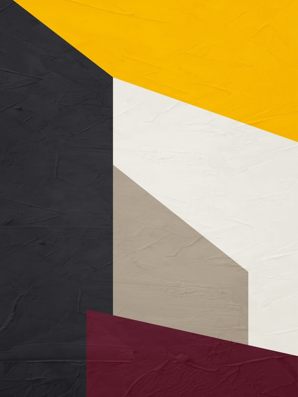 ARTE CONTEMPORANEA COLORIDA PRETO AMARELO MARROM - ABSTRATO GEOMETRICO - 646B