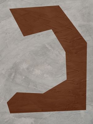 ARTE CONTEMPORANEA COLORIDA MARROM BEGE - ABSTRATO GEOMETRICO - 673B