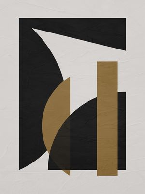 ARTE CONTEMPORANEA COLORIDA MARROM PRETO BEGE - ABSTRATO GEOMETRICO - 684A