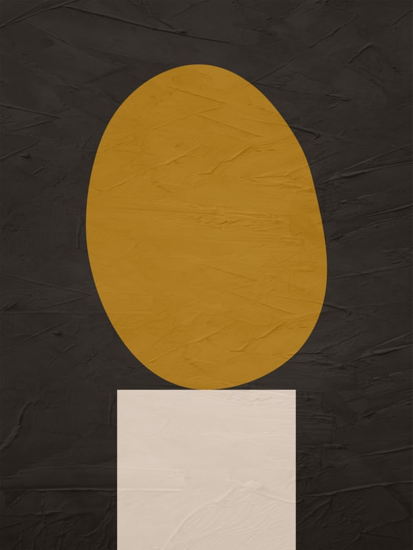 ARTE CONTEMPORANEA COLORIDA MARROM AMARELO BEGE - ABSTRATO GEOMETRICO - 685A2